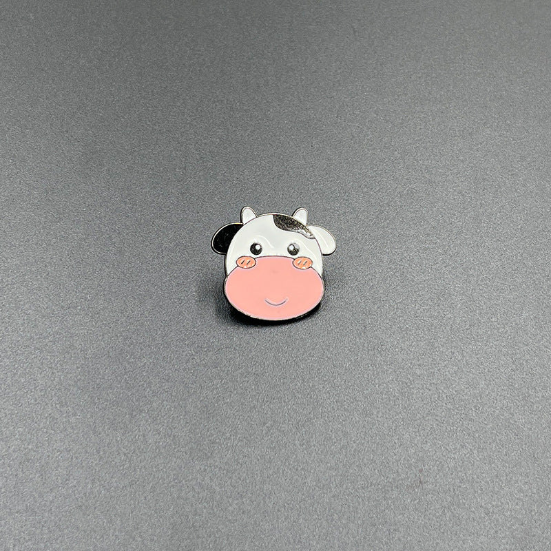 Cartoon Small Animal Alloy Pin Badge Multi-Functional Dinosaur Fox Metal Clothing Shoes Bag Accessories