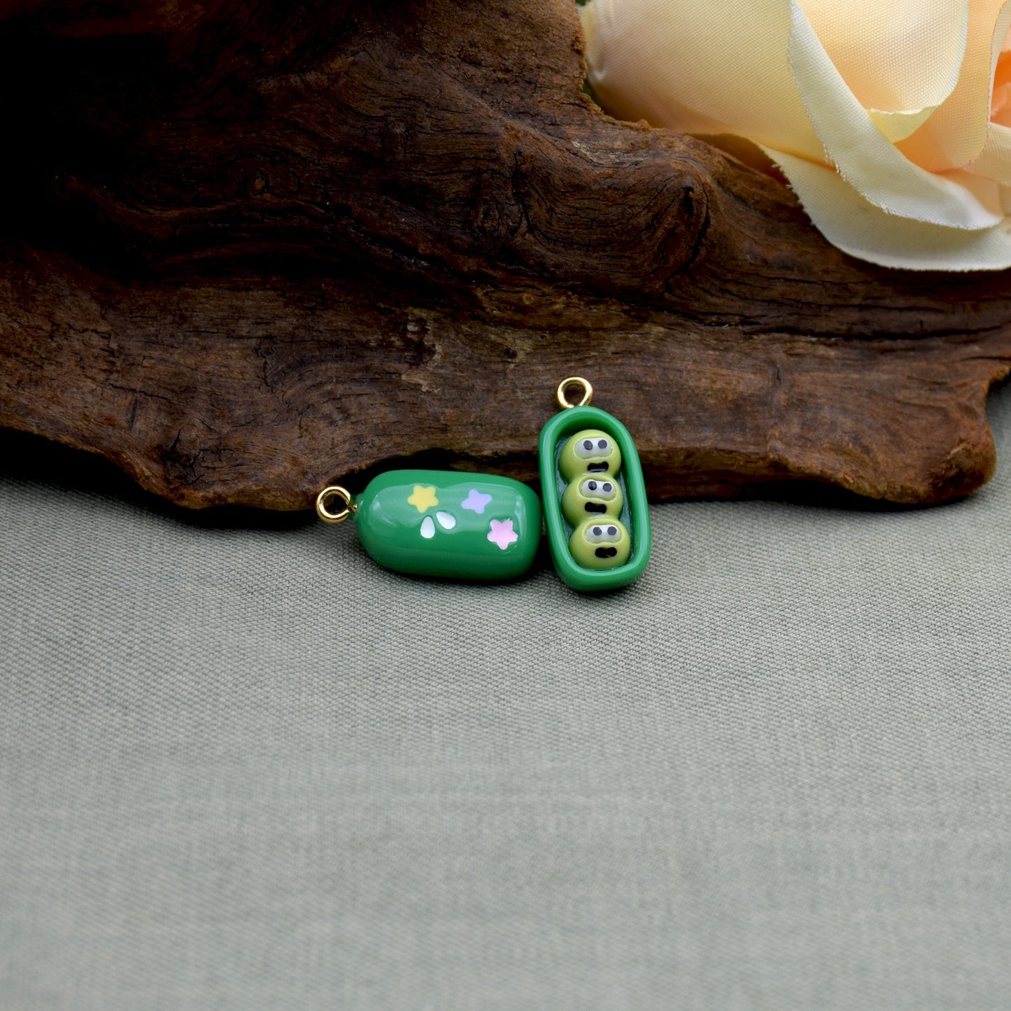 Foguang Resin Fruit Series Earrings Necklace Bracelet DIY Accessories Hole Pendant Jewelry Parts