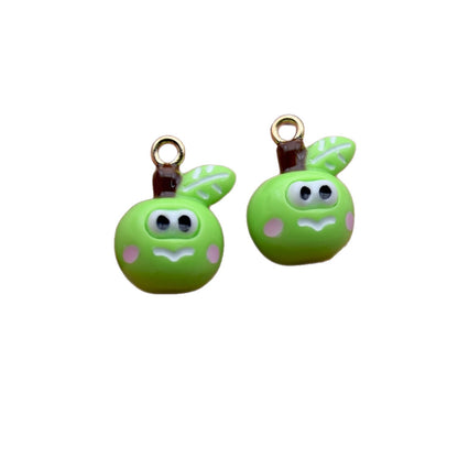 Foguang Resin Fruit Series Earrings Necklace Bracelet DIY Accessories Hole Pendant Jewelry Parts