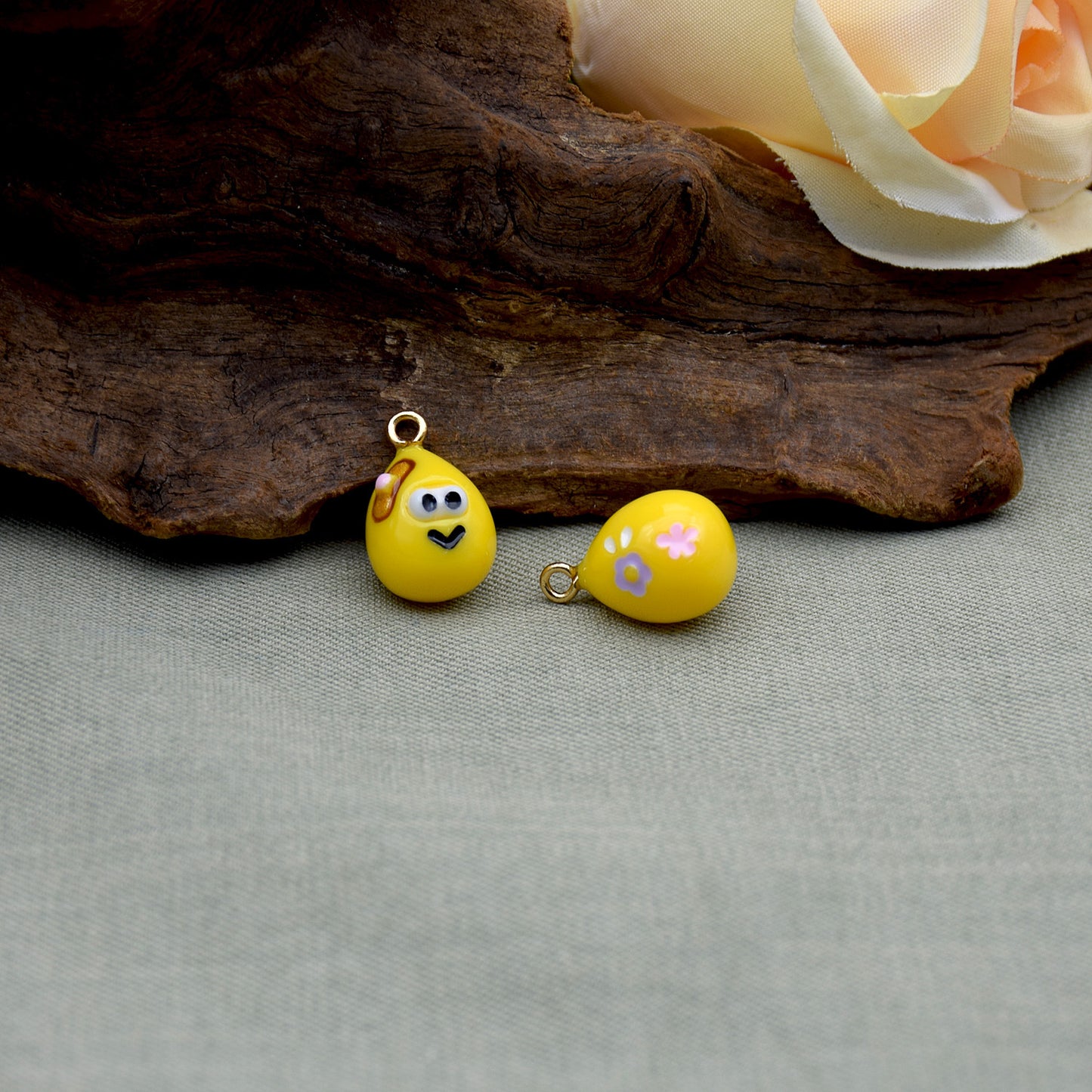 Foguang Resin Fruit Series Earrings Necklace Bracelet DIY Accessories Hole Pendant Jewelry Parts