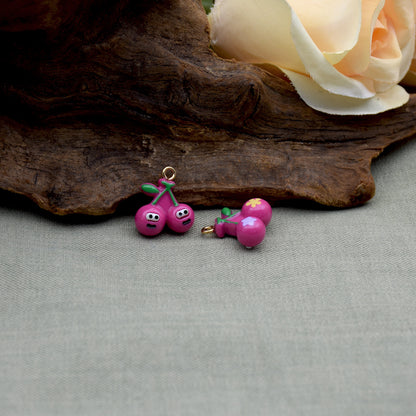 Foguang Resin Fruit Series Earrings Necklace Bracelet DIY Accessories Hole Pendant Jewelry Parts