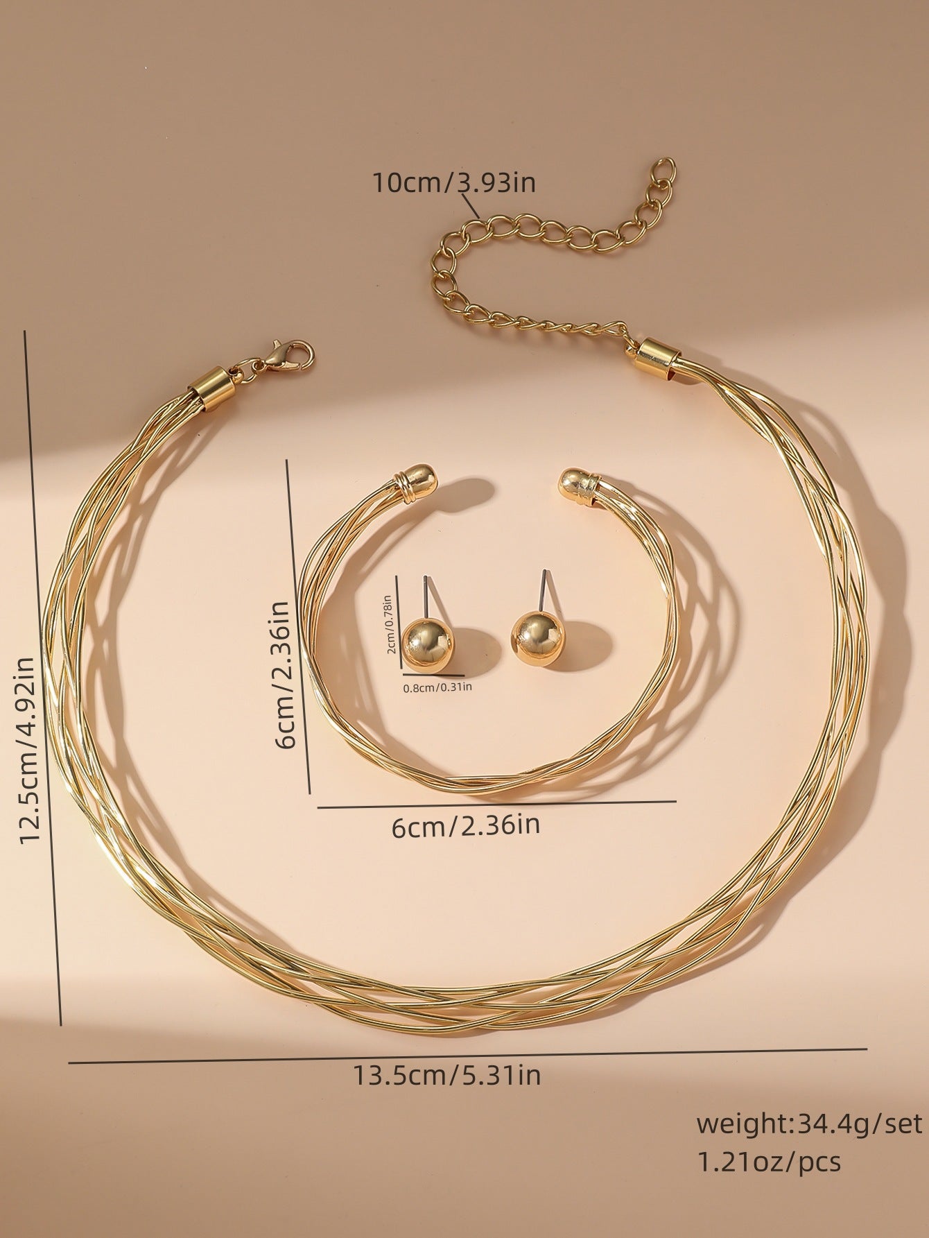 Metal Heart Necklace Earrings Set For Women Minimalist Simple Jewelry Accessories Floral Glass Inlay