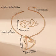 52#T2749 Gold Love Heart Set