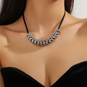 59#X2552 Necklace-Black Geometry