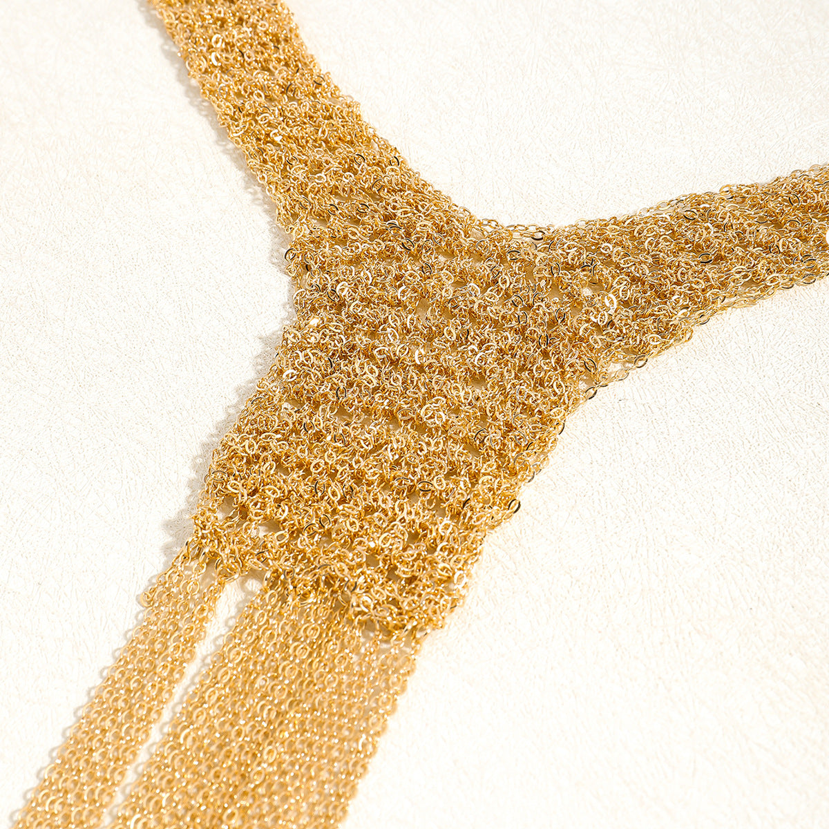 Handwoven Sweater Chain Daily Party Long Necklace Geometric Alloy Pendant Women's Vintage Luxury Tassel Necklace