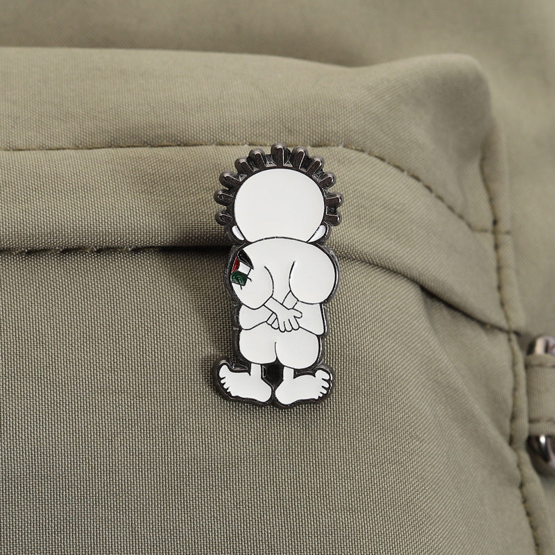 Freedom And Peace Medal Cartoon Palestinian Children Badge Backpack Decoration Pin Brooch Zinc Alloy Lapel Pin