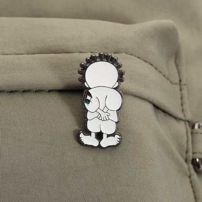 Freedom And Peace Medal Cartoon Palestinian Children Badge Backpack Decoration Pin Brooch Zinc Alloy Lapel Pin