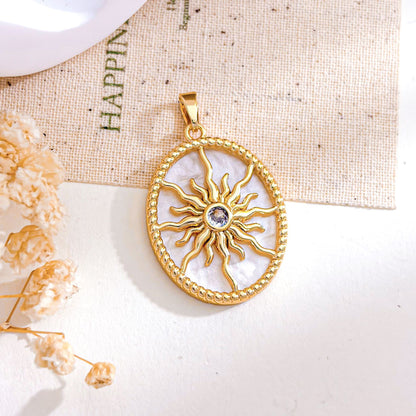 Rose Gold Plated Copper Octagonal Star Micro Inlaid Zircon Necklace Pendant Simple Jewelry Accessory