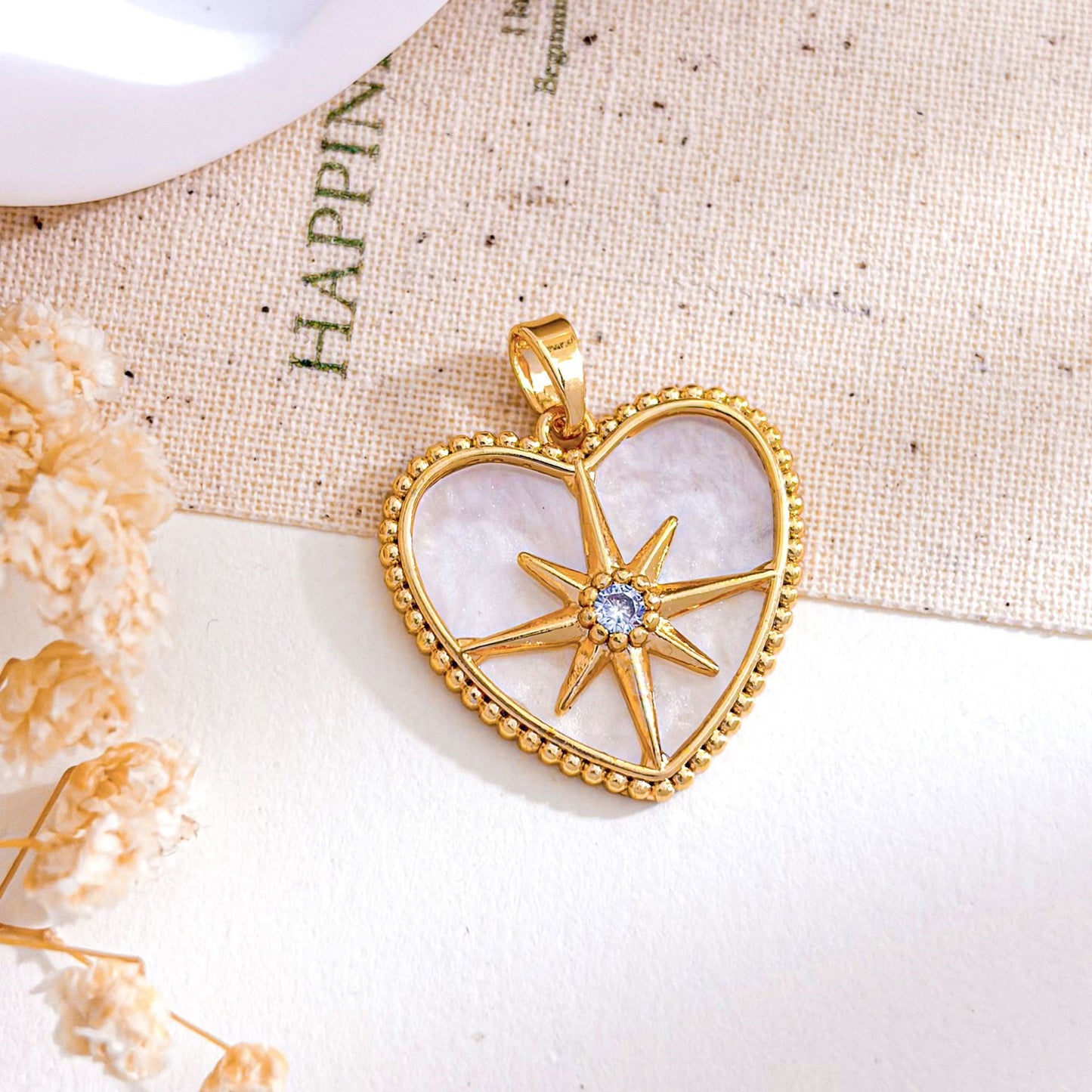 Rose Gold Plated Copper Octagonal Star Micro Inlaid Zircon Necklace Pendant Simple Jewelry Accessory