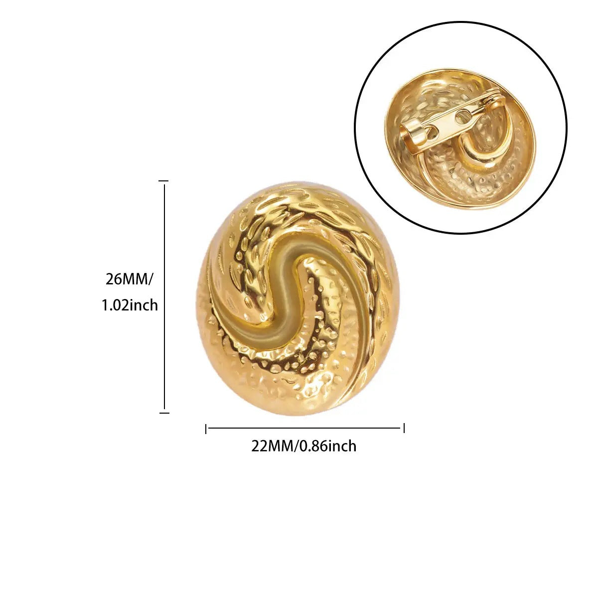 304 Stainless Steel Brooches In Steel Color Featuring Durable Material And Elegant Design