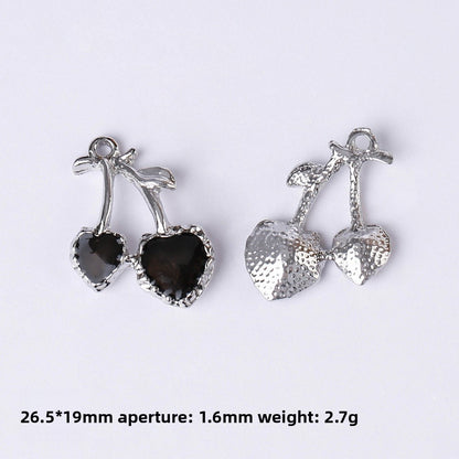 Dark Series Vintage Heart-shaped Cross Bow Pendant Necklace Earrings Zinc Alloy DIY Jewelry Accessories Black And Red