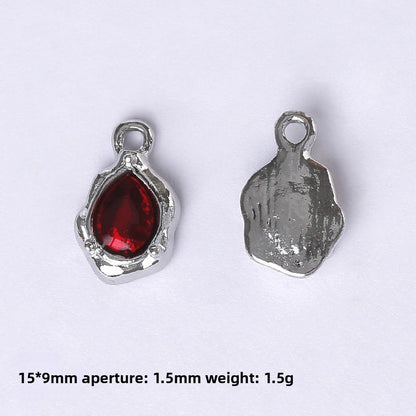 Dark Series Vintage Heart-shaped Cross Bow Pendant Necklace Earrings Zinc Alloy DIY Jewelry Accessories Black And Red