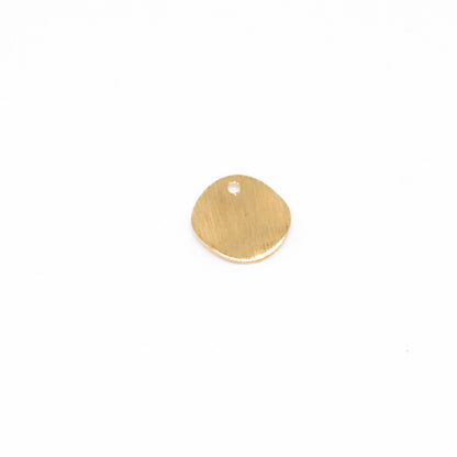 Bronze Frosted Wave Round Half Round Water Drop Heart Diamond Pendant Earrings DIY Jewelry Accessories Yellow Grid Polished