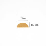 Single Hole Vertical Wire Drawing Semicircle 21*10.5mm