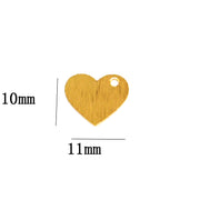 Inclined Hole Heart 11*10mm