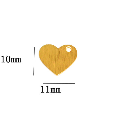 Bronze Frosted Wave Round Half Round Water Drop Heart Diamond Pendant Earrings DIY Jewelry Accessories Yellow Grid Polished
