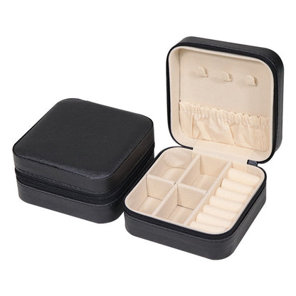 Plastic Jewelry Box With Zipper Closure In Orange Featuring Hot Stamping, 1 Piece