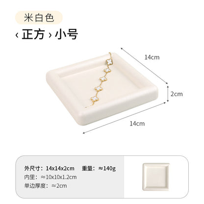 Solid Color Grey PU Jewelry Box, 1 Piece, Elegant And Durable Jewelry Packaging