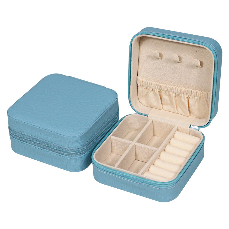 Plastic Jewelry Box With Zipper Closure In Orange Featuring Hot Stamping, 1 Piece