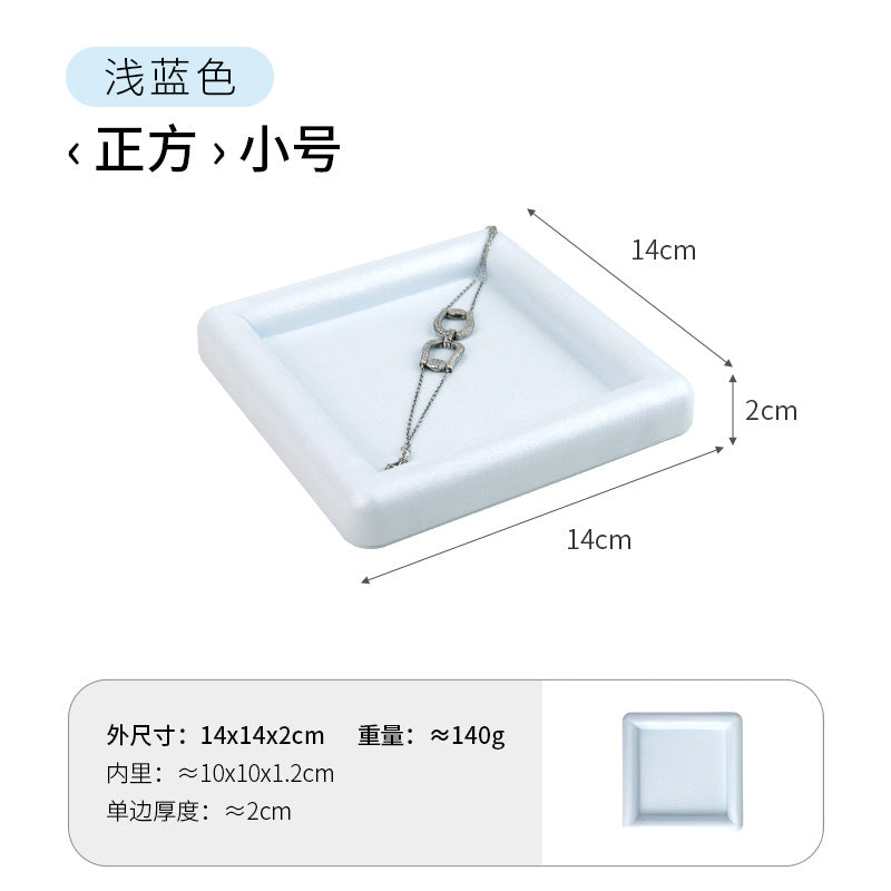 Solid Color Grey PU Jewelry Box, 1 Piece, Elegant And Durable Jewelry Packaging