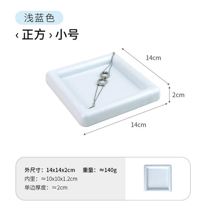 Solid Color Grey PU Jewelry Box, 1 Piece, Elegant And Durable Jewelry Packaging