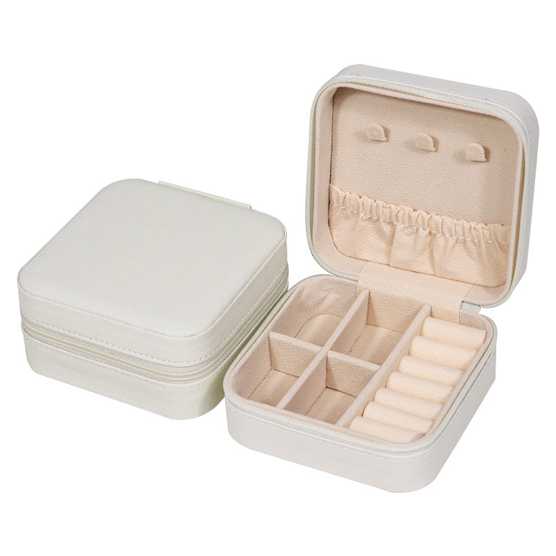 Plastic Jewelry Box With Zipper Closure In Orange Featuring Hot Stamping, 1 Piece