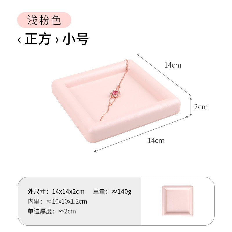 Solid Color Grey PU Jewelry Box, 1 Piece, Elegant And Durable Jewelry Packaging