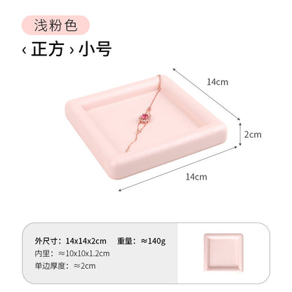 Solid Color Grey PU Jewelry Box, 1 Piece, Elegant And Durable Jewelry Packaging