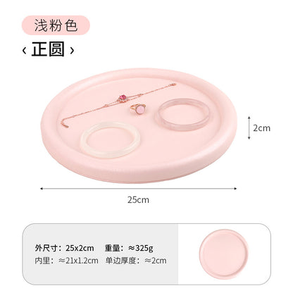 Solid Color Grey PU Jewelry Box, 1 Piece, Elegant And Durable Jewelry Packaging