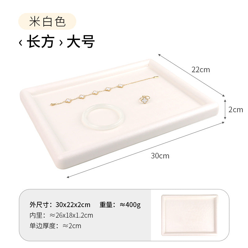 Solid Color Grey PU Jewelry Box, 1 Piece, Elegant And Durable Jewelry Packaging