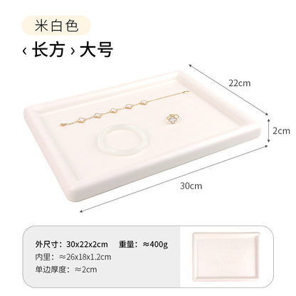 Solid Color Grey PU Jewelry Box, 1 Piece, Elegant And Durable Jewelry Packaging