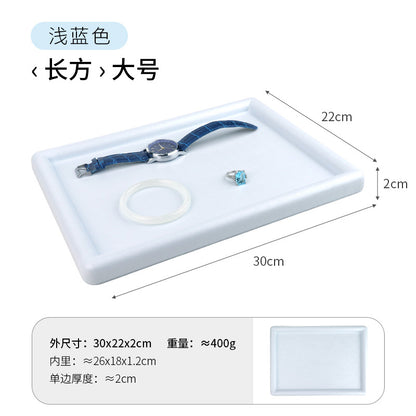Solid Color Grey PU Jewelry Box, 1 Piece, Elegant And Durable Jewelry Packaging