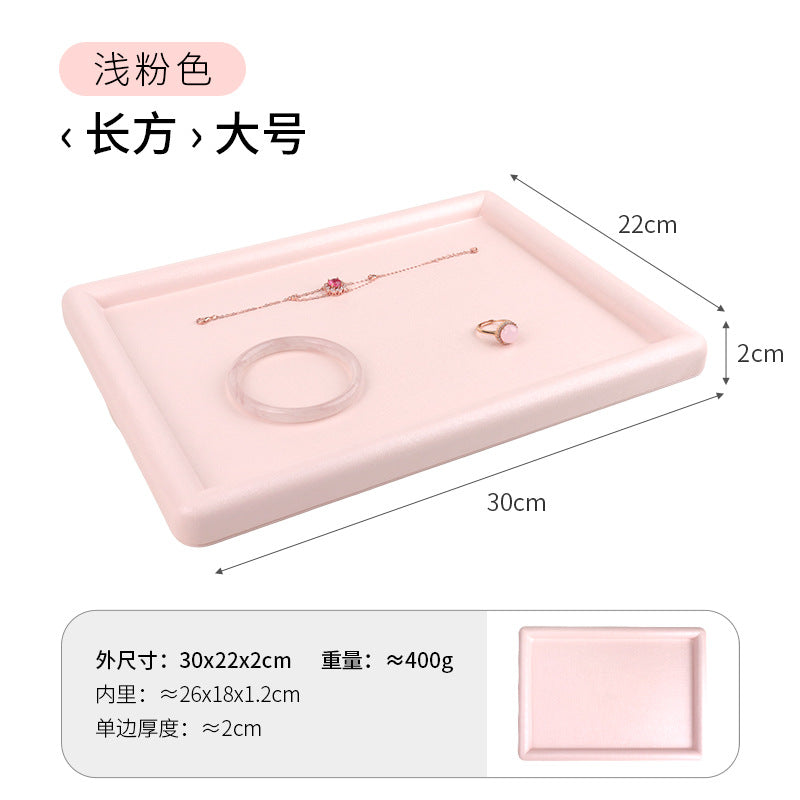 Solid Color Grey PU Jewelry Box, 1 Piece, Elegant And Durable Jewelry Packaging