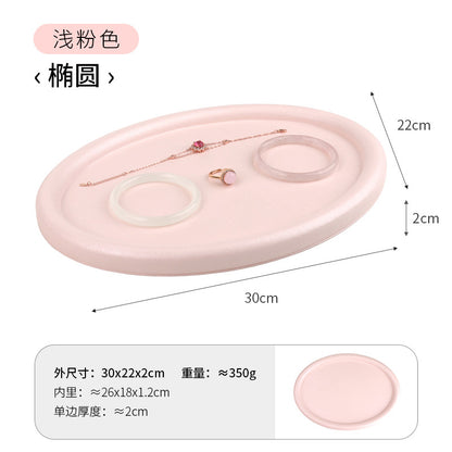 Solid Color Grey PU Jewelry Box, 1 Piece, Elegant And Durable Jewelry Packaging