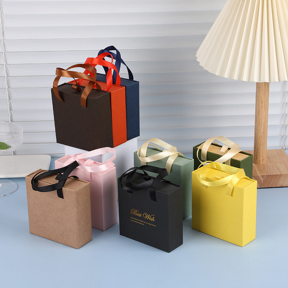 1 Piece Paper Jewelry Box With Hot Stamping Craft For Elegant Jewelry Packaging