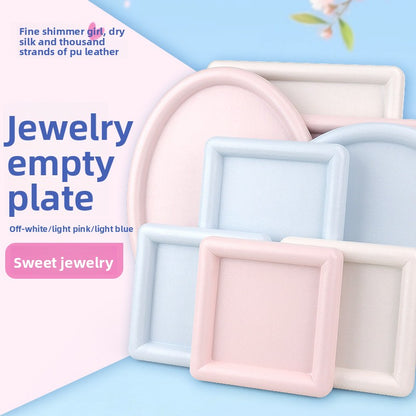 Solid Color Grey PU Jewelry Box, 1 Piece, Elegant And Durable Jewelry Packaging