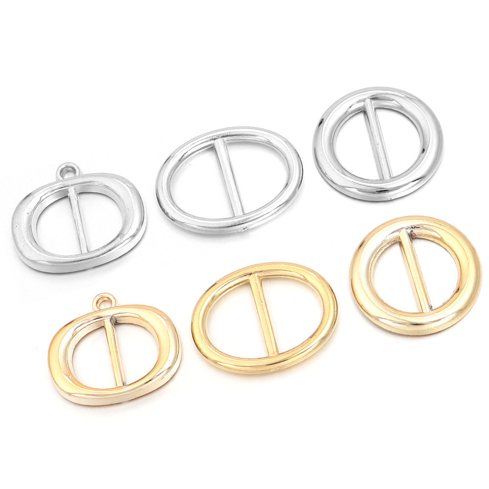 Christmas Night Gold-Plated Santa Claus Belt Buckle Shoe Buckle Holiday Text Buckle Small DIY Oval Pendant Jewelry Accessory