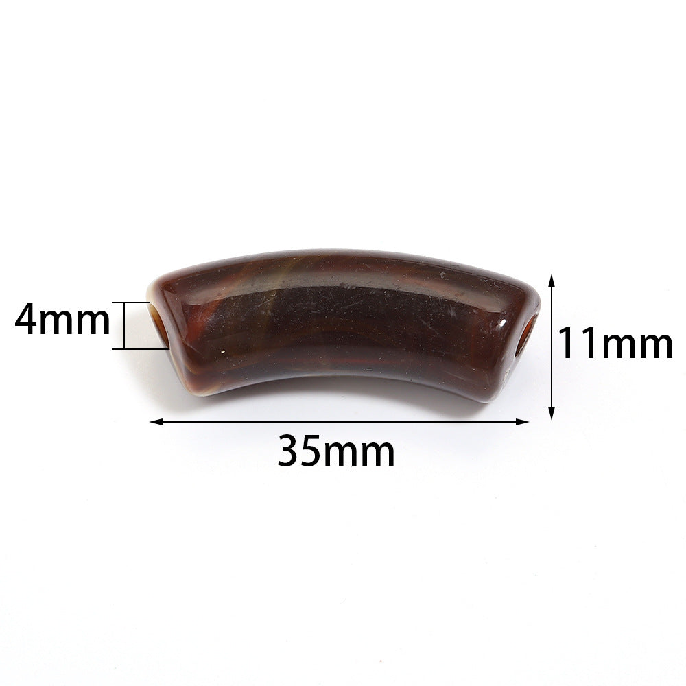 Multi-color Semi-transparent Two-color Gradient Cloud Curved Tube Scattered Beads DIY Bracelet Necklace Jewelry Accessories