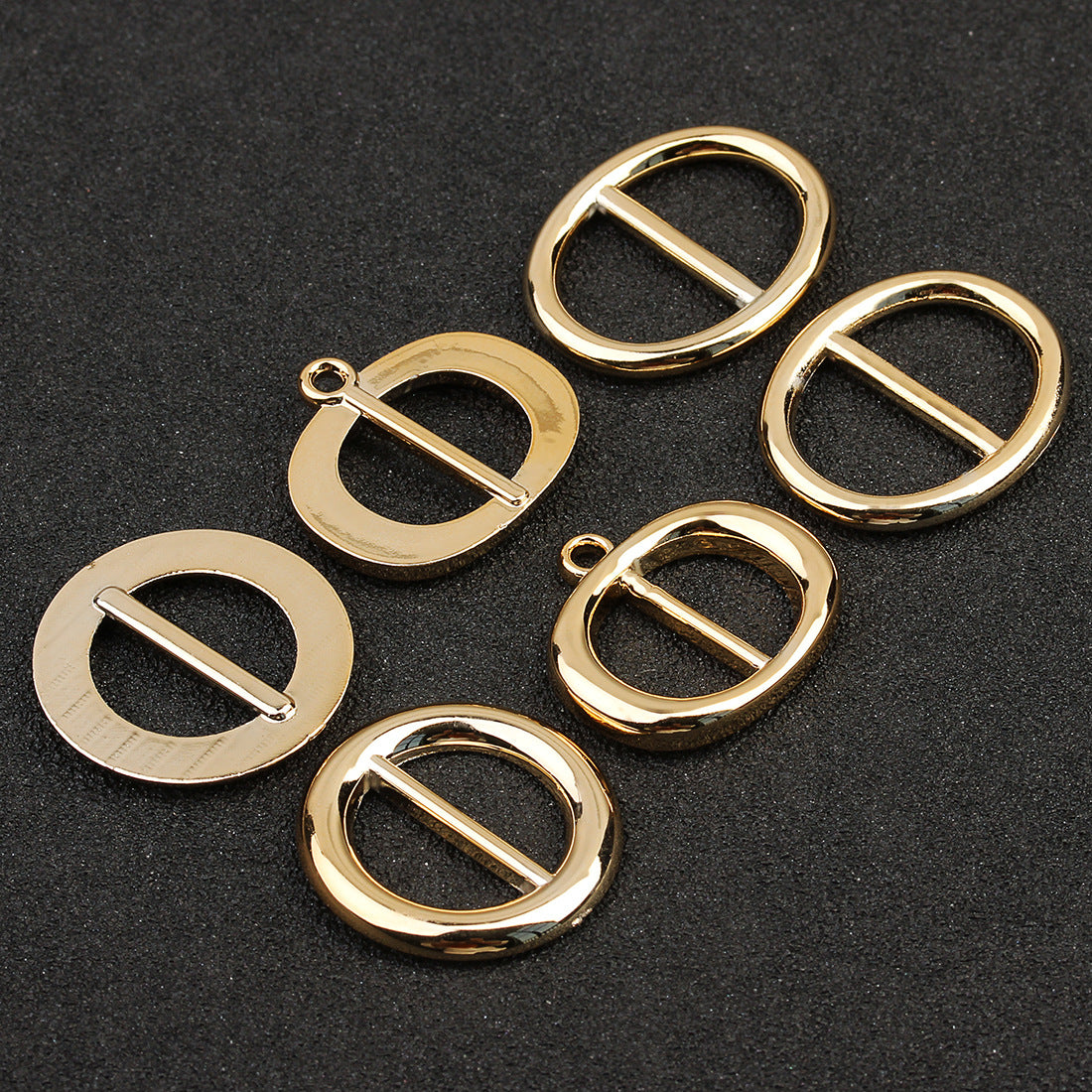 Christmas Night Gold-Plated Santa Claus Belt Buckle Shoe Buckle Holiday Text Buckle Small DIY Oval Pendant Jewelry Accessory