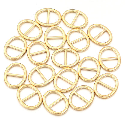 Christmas Night Gold-Plated Santa Claus Belt Buckle Shoe Buckle Holiday Text Buckle Small DIY Oval Pendant Jewelry Accessory