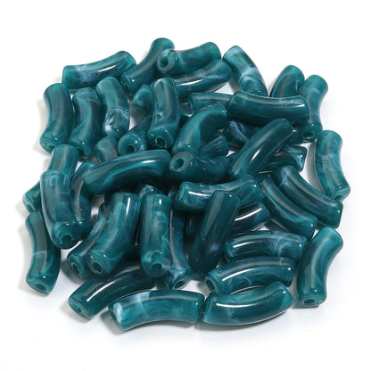 Multi-color Semi-transparent Two-color Gradient Cloud Curved Tube Scattered Beads DIY Bracelet Necklace Jewelry Accessories