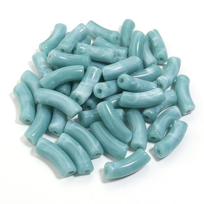 Multi-color Semi-transparent Two-color Gradient Cloud Curved Tube Scattered Beads DIY Bracelet Necklace Jewelry Accessories