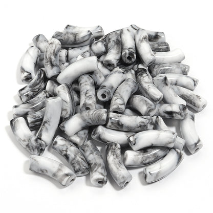 Multi-color Semi-transparent Two-color Gradient Cloud Curved Tube Scattered Beads DIY Bracelet Necklace Jewelry Accessories