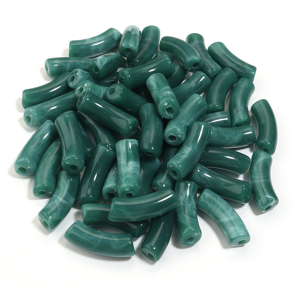 Multi-color Semi-transparent Two-color Gradient Cloud Curved Tube Scattered Beads DIY Bracelet Necklace Jewelry Accessories
