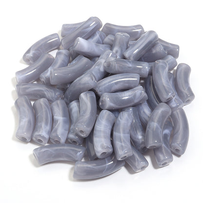 Multi-color Semi-transparent Two-color Gradient Cloud Curved Tube Scattered Beads DIY Bracelet Necklace Jewelry Accessories