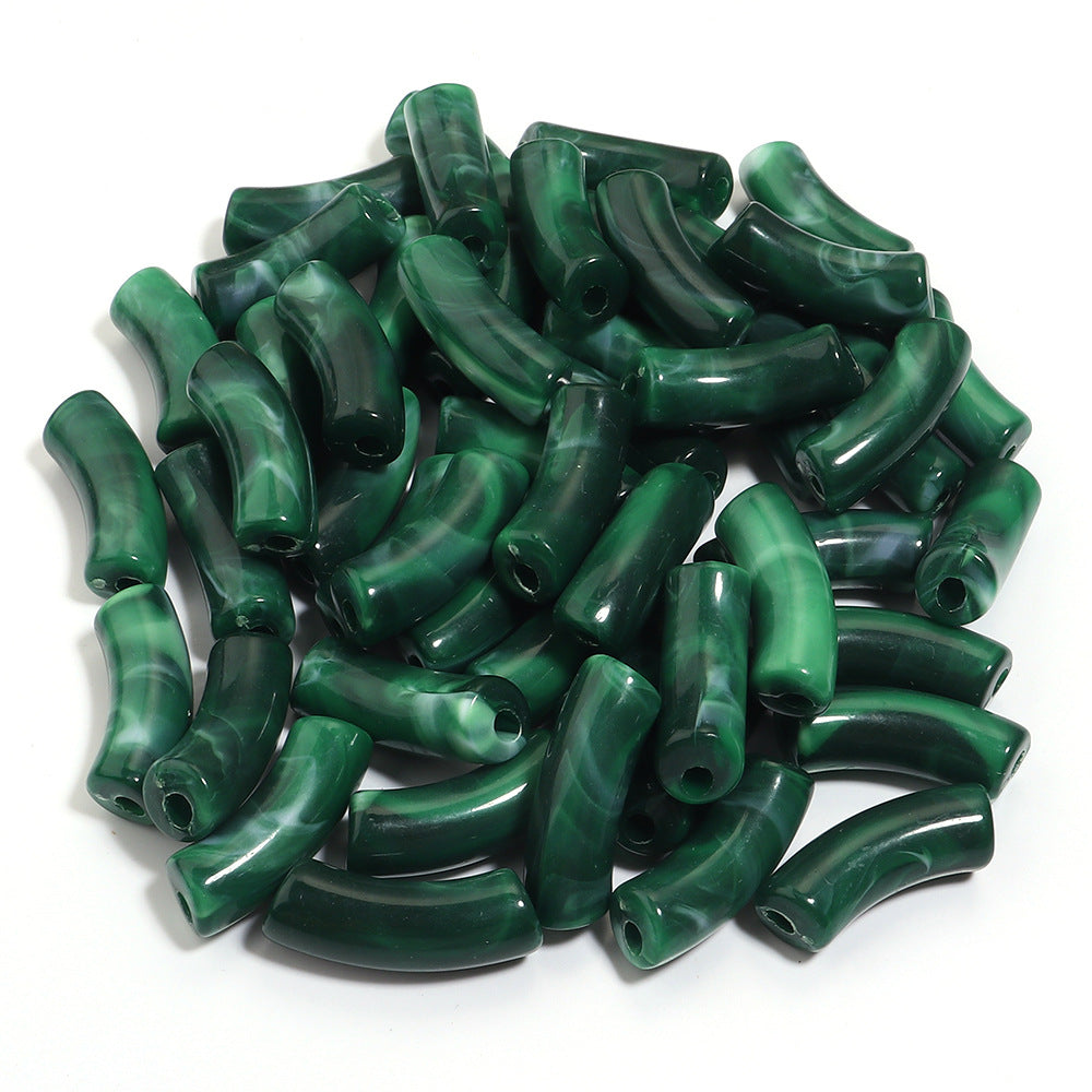 Multi-color Semi-transparent Two-color Gradient Cloud Curved Tube Scattered Beads DIY Bracelet Necklace Jewelry Accessories