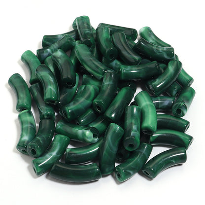 Multi-color Semi-transparent Two-color Gradient Cloud Curved Tube Scattered Beads DIY Bracelet Necklace Jewelry Accessories