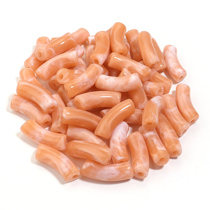 Multi-color Semi-transparent Two-color Gradient Cloud Curved Tube Scattered Beads DIY Bracelet Necklace Jewelry Accessories