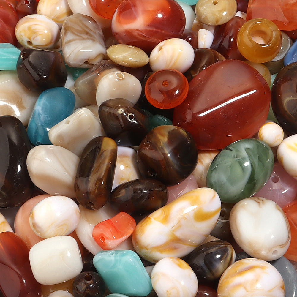 High-Quality Acrylic Gradient Cloud Beads Straight Hole DIY Handmade Earrings Bracelets Necklaces Accessories Jewelry Parts