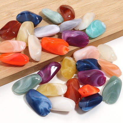 Handmade DIY Gradient Cloud Beads Two-tone Phone Chain Bracelet Wristband Jewelry Accessories Material Irregular Acrylic